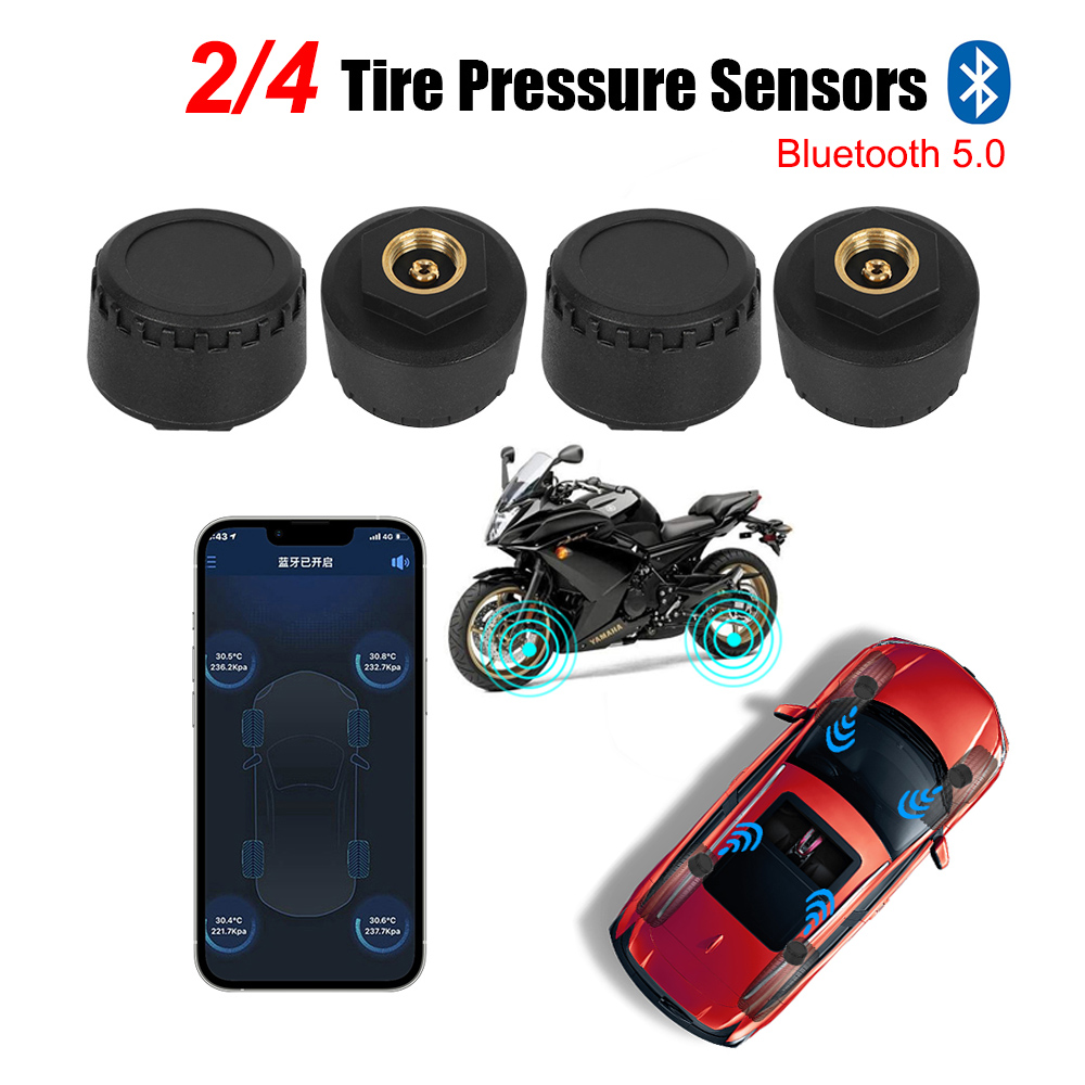 Tire Pressure Monitor - Capteurs Bluetooth 5.0 TPMS pour moto,